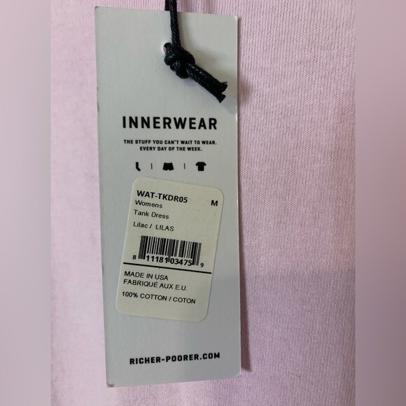 NWT RICHER POORER 100% COTTON TANK DRESS IN LILAC. SIZE MEDIUM - Picture 7 of 8